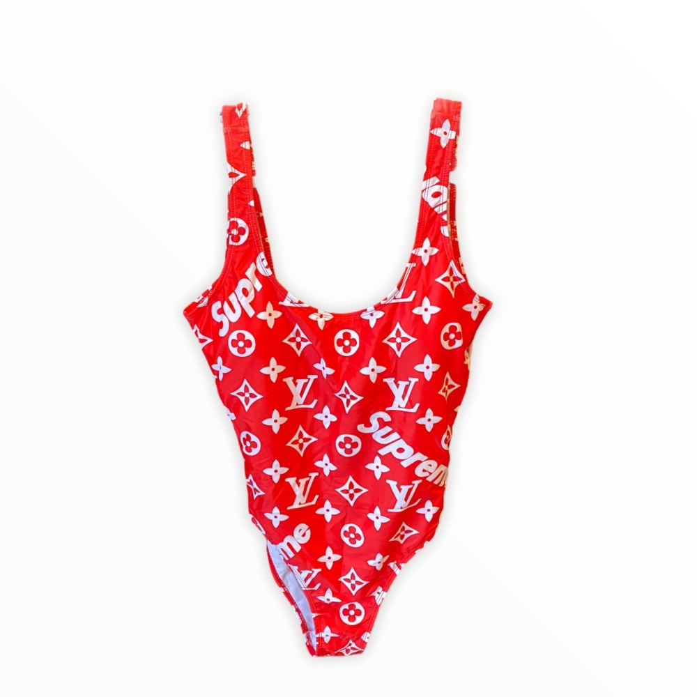 Red One Piece Swimsuit